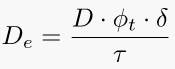 Effective Diffusivity in Porous Media