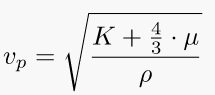 P-Waves velocity Equation