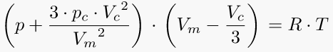 Van der Waals equation