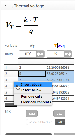 context menu