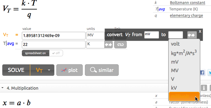 unit converter panel